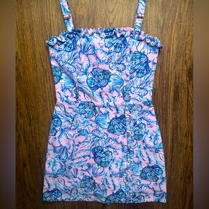 Lilly Pulitzer Zenon Ruffle Romper Magnolia Lilac Size 00